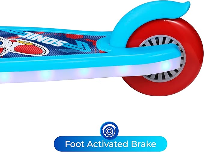 3D Kick Scooter for Kids, Self-Balancing 3 Wheeled Light Up Scooter with Extra Wide Anti-Slip Deck, Rear Brake, Lean to Steer, Lightweight Design, for Kids 3 and up, 75 LB Limit