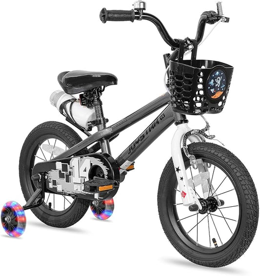 JOYSTAR Pluto 12 14 16 18 20 Inch Kids Bike with Light Up Training Wheels, Kids' Bicycle for Boys Girls Age 3-12 Years, Children Bikes, Multiple Colors