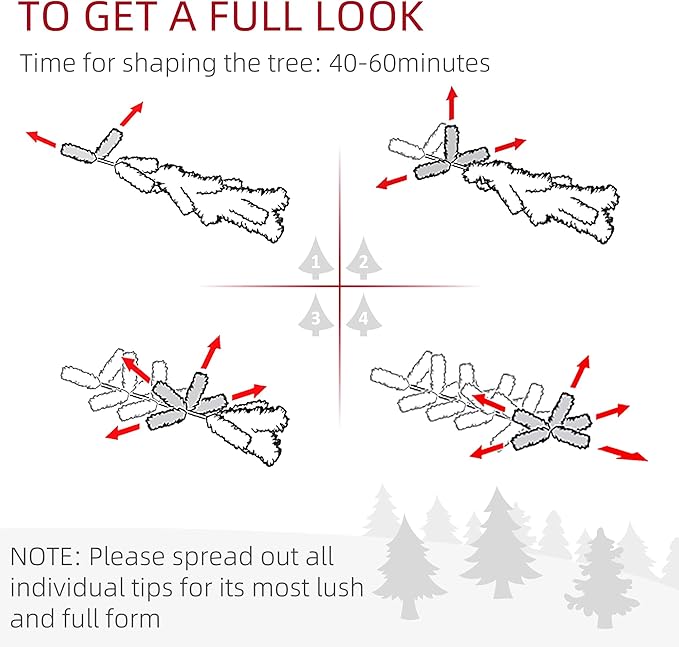 HOMCOM 7.5 Foot Artificial Christmas Tree, Nordic Pine Hinged Xmas Tree with 1218 Realistic Branches, Wide Steel Base, Auto Open, Green