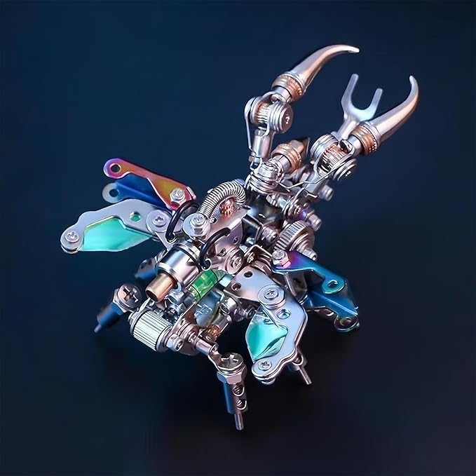 Adult 3D Metal Puzzle, Punk Beetle Metal Model Set, 3D Puzzle Mechanical Insect Building Blocks, Fun DIY Assembly, high-end Men's Gifts.