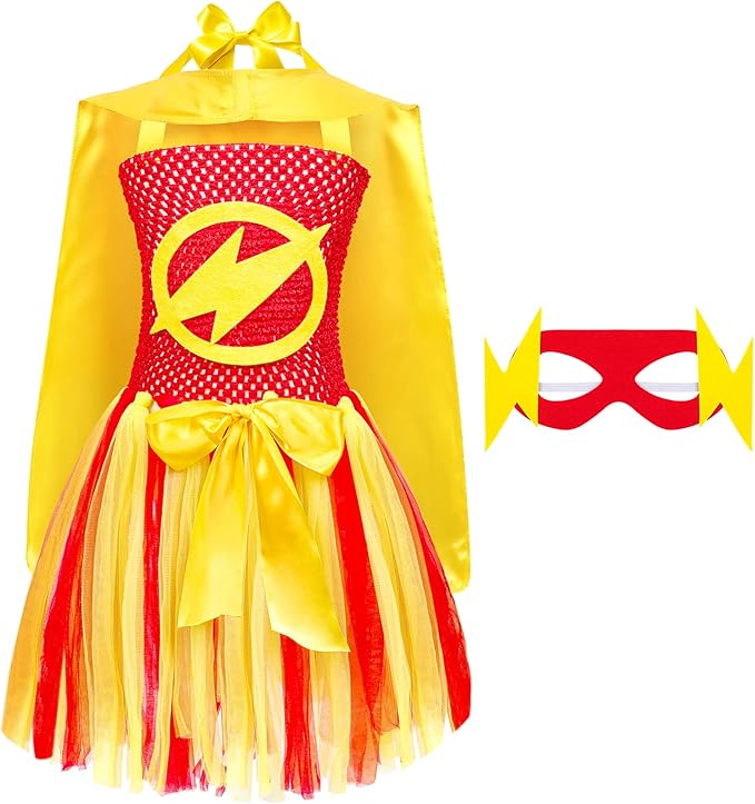 Girls Dress up Trunk Girls Pretend Play Costumes,12pcs Role Play Set with Supergirl Hero Costumes for Toddler Little Girls Ages 3 4 5 6 Years