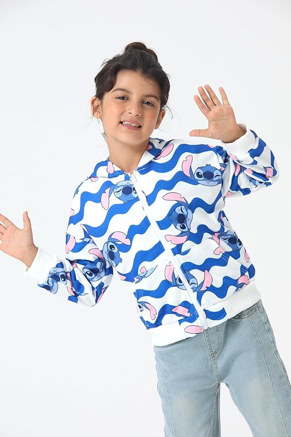 Disney Frozen Stitch Princess Minnie Mickey Spiderman Girls/Boys Zip Up Hoodie Fall Zipper Sweatshirt Jacket Toddler-Big Kid