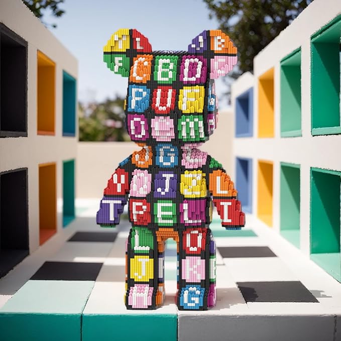 Bear Micro Mini Building Block Sets for Adults, No Compatible with Lego, 6800PCS Building Toys for Home & Office Decor, MOC 3D Creative Model Gifts for Christmas