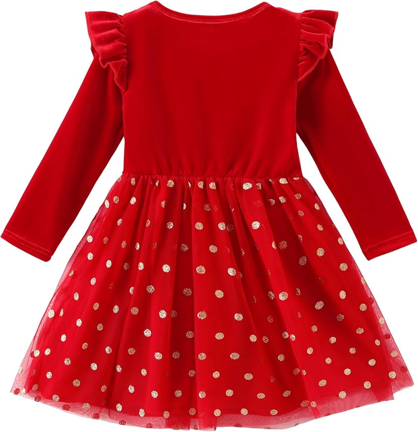 Disney Princess Frozen Minnie Mouse Dress Girls Sparkle Ruffle Tulle Tutu Birthday Party Fall Outfits Clothes Baby to Toddler