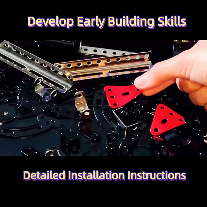 Metal Model Car Building Assembly Toys 166 PCS STEM Erector Set - Spidermodel Car Vehicle Model Construction Set for Boys and Girls Ages 8+