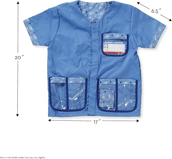 Melissa & Doug Veterinarian Role Play Costume Dress-Up Set (9 pcs)