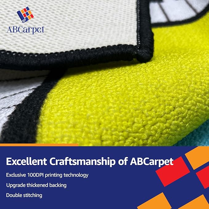 Music Note Classroom Rug 7'5"x13' Elementary Music Classroom Seating Rug with 24 Seats Colorful Muiscal Area Rug for Nursery, Preschool, Kids Room and Music Studio