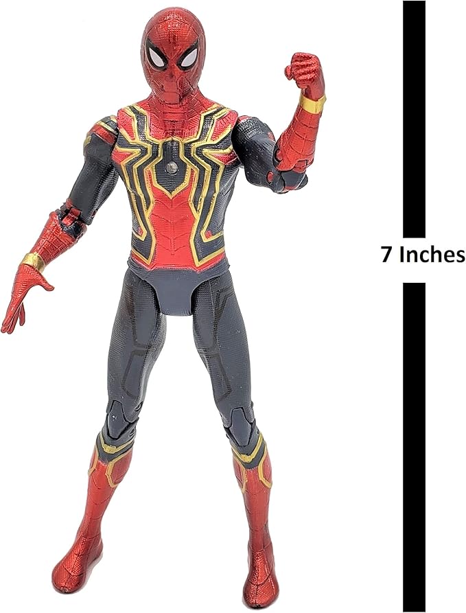 Premium SpiderMan Action Figure with LED in Iron Spider Costume