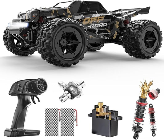 DEERC 9309E All Terrain Fast RC Cars for Adults 40KPH,4WD Electric Off-Road Remote Control Monster Truck,2.4Ghz High Speed Car,Waterproof Monster Truck with 2 Batteries for Boys & Kids