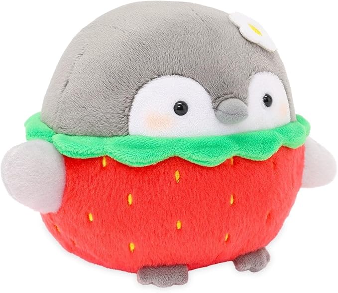 6" Strawberry Plush – Officially Licensed Penguin Stuffed Animal Toy – Soft Collectible Cute Character