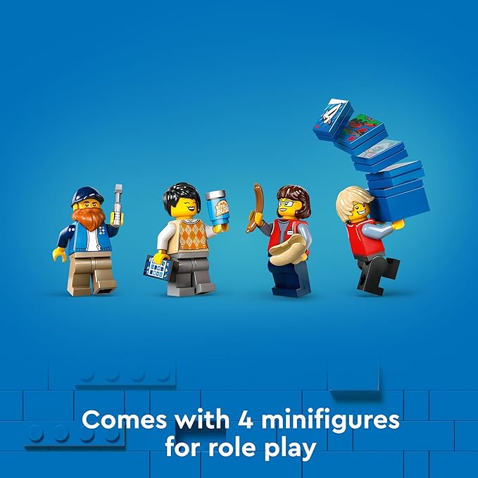 LEGO City Yellow Delivery Truck Toy, Comes with a Semitruck Model, Forklift and 4 Minifigures for Pretend Play, Fun Birthday Gift Idea for Kids' 8 Years Old and Up, 60440