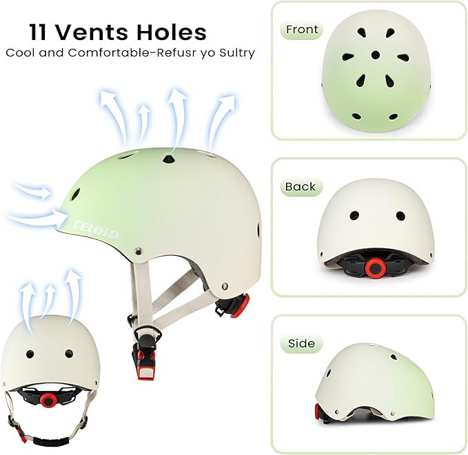 Kids Bike Helmet,Toddler Skateboard Helmets for Ages 2-3-5-8-14 Years Boys Girls，Adjustable Multi-Sport Bicycle Skateboarding Football Roller Skating Scooter Rollerblade Balance Bike Helmet