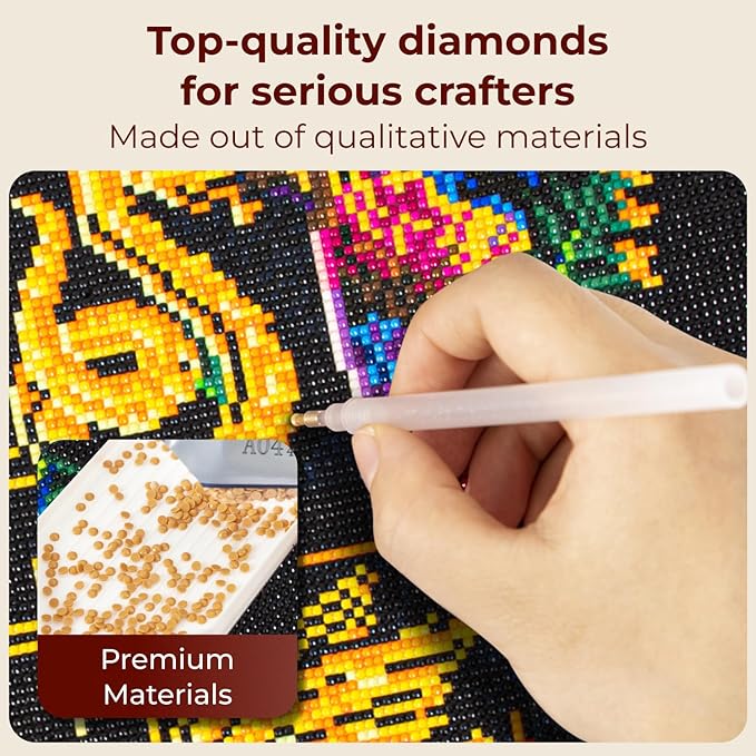 CRAFTHUB Harry Potter Diamond Art – Hogwarts Crest – Fine Oddities – 5D Diamond Painting Kit & Tools – with Big Trays & Light Pens – Officially Licensed Merchandise – 19.7' x 23.6"