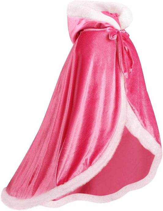 Girls Dress Up Hodded Cape Toddler Costume for Princess Cloaks