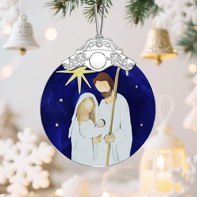 Nativity Christmas Ornaments: Christmas Tree Ornaments, Religious Holiday Decor, Stocking Stuffers, Gift Ideas, Xmas Gift, Christian Gifts & Religion Gifts
