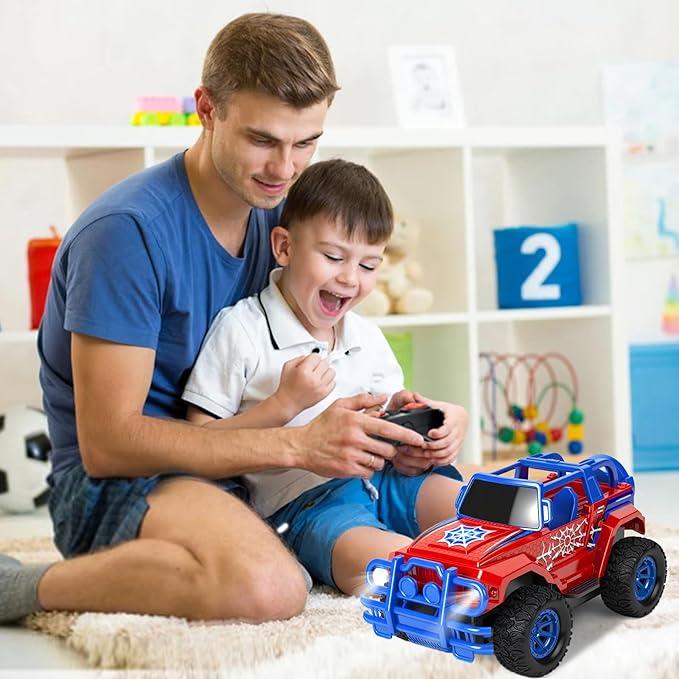 Hymaz Spider Remote Control Car for Kids 4-7 8-12, 2.4Ghz 1:20 Scale RC Car Off-Road Truck with Headlight, Indoor Outdoor Spider Toys for Boys Birthday Xmas Gifts