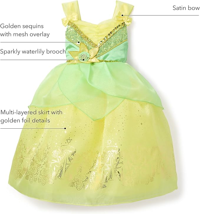 DISNEY STORE Official Princess Halloween Costume for Kids - Disney Princess Dresses - Dress up Clothes for Pretend Play