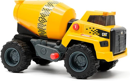 CAT Construction Toys, 11.5" Power Haulers 2.0 Cement Mixer, Lights and Sounds, Ages 3 and up