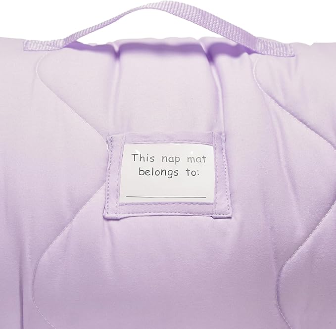 EVERYDAY KIDS Toddler Nap Mat with Removable Pillow - Born to Dance African American Ballerina - Carry Handle with Straps Closure, Rollup Design for Preschool, Daycare, Sleeping Bag - Ages 2-6 Years