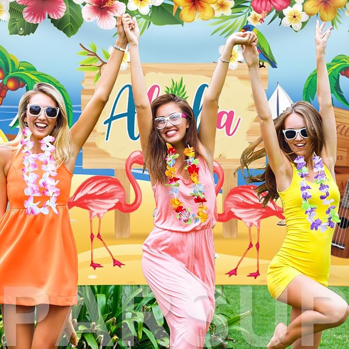 150 Pieces Hawaiian Leis Party Decorations, 50 Styles Flower Necklace Bulk for Tropical Theme Beach Supplies Night Bar Luau Aloha Beach Vacation