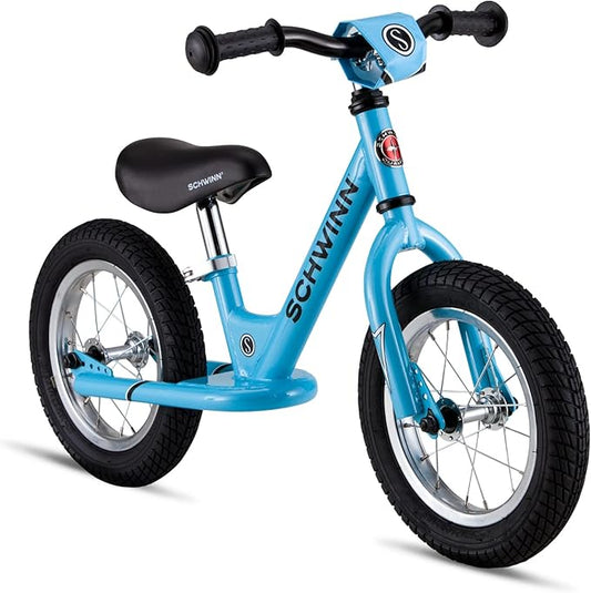 Schwinn Balance Bike, 12 Inch Bike for Kids Ages 2-4, Durable Steel Frame, Padded Seat, Cushioned Grips, Adjustable Seat Grows with Your Child, No Training Wheels Needed, Training Bicycle for Kids