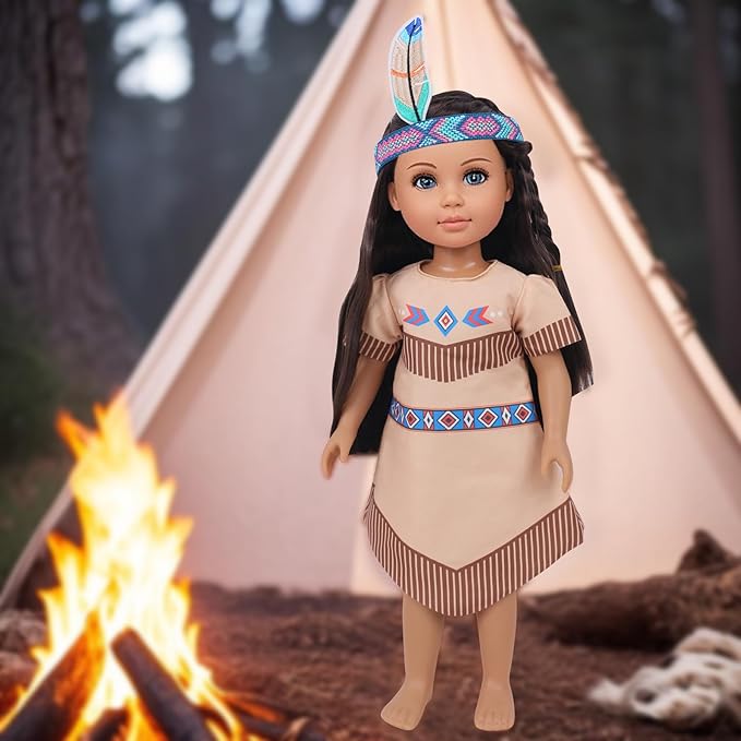 20 PCS Glitter American Girl Clothes, for 14" Baby Doll Clothes and Accessories (14 inch Doll Girl Clothes)