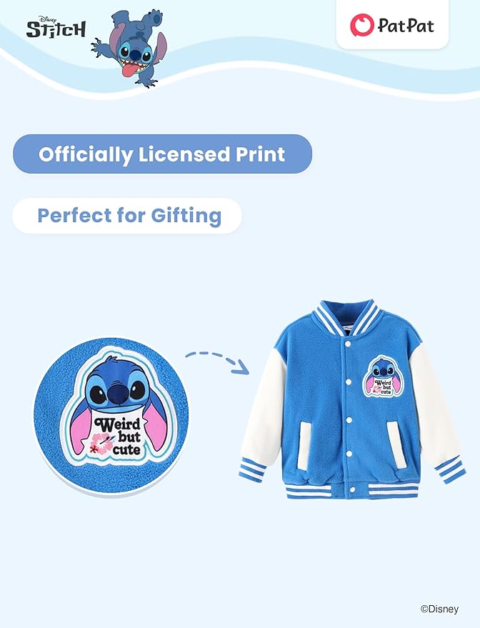 Disney Minnie Mickey Stitch Princess Frozen Elsa Marvel Jacket Lightweight Coat Button up Color Block Sweatshirt 2-14 Years