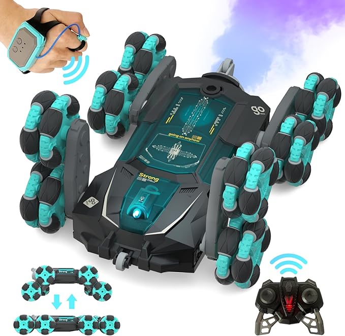 8WD Hand Controlled RC Stunt Car, Gesture Sensing Remote Control Crawler Car for Boys Age 8-13, 2.4Ghz Climbing Toys for Kid 6-10 11 12 Year Old, Christmas Birthday Gifts for Boys Girls