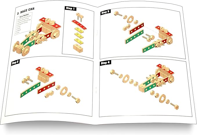 Melissa & Doug Solid Wood Project Workbench Play Building Set - STEAM Toy, Wooden Kids Work Bench, Toy Tool Bench