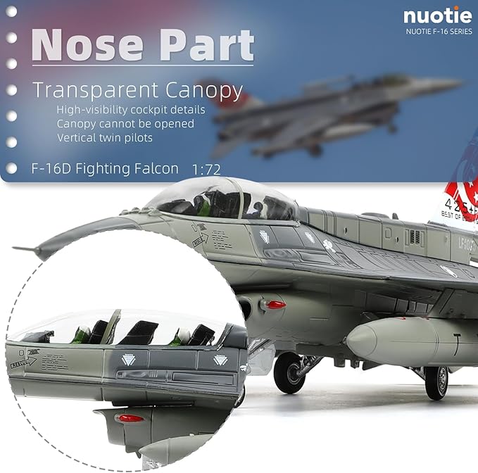 1/72 Scale F-16D Fighting Falcon Airplane Pre-Build Model Kits Finished Diecast Aircraft Metal Fighter Jet Model Display Collection or Gift (F-16D Singapore)