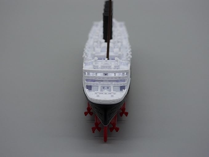 12" Prebuilt Display Model Ship (RMS Lusitania Wartime 1ft Model with Torpedos (4ct))