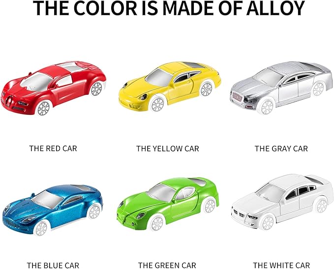 TEMI Transport Cars Carrier Set Toys w/Play Mat, Die-cast Vehicles Truck Alloy Metal Race Model Car Toys for Toddler Age 3-9 Kids Boys & Girls