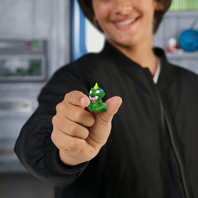 MRBEAST LAB Swarms Series 3, Hyper Fusion Series, 14 Pack Collectible Micro Beasts, 14 Collectible Stickers & 4 Fusion Caps to Build Out Your Own Septic Snow Globe