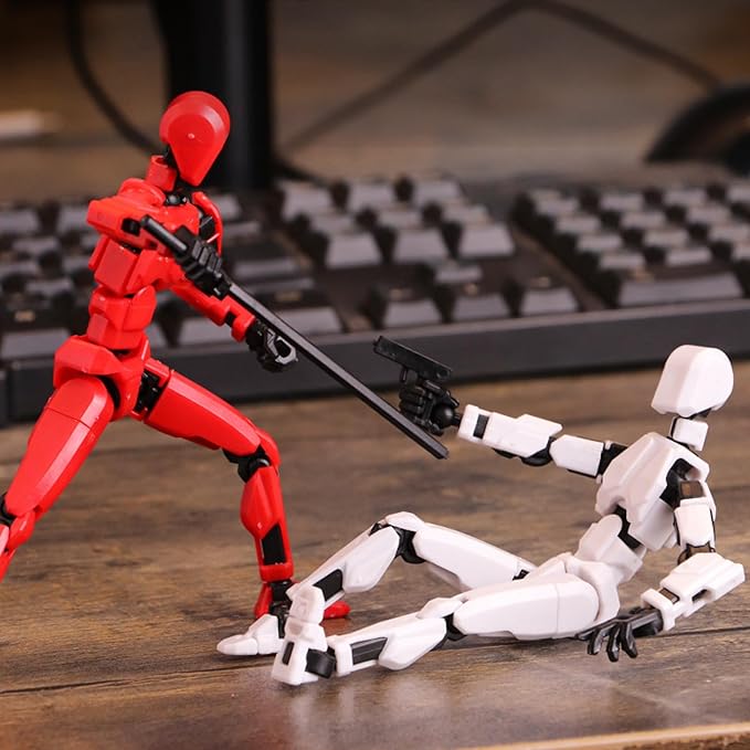 2025 New Assembly Completed-Titan 13 Action Figure,Dummy Robot 13 Action Figures Set,3D Printed Multi-Jointed Action Figures,Nova 13 Action Figure for Collectors Desktop Decorations (Red)