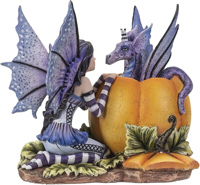 Pacific Giftware Dragon and Fairy Hide & Seek Figurine, Medieval Gothic Home and Bedroom Decor, Collectible Fantasy Decoration Figurine, 5.7 Inches