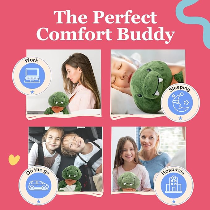Lilly's Love Weighted Stuffed Animal, 5lb | Sensory Plush for Kids & Adults | Machine Washable Plushie w/Removable Inner | Calming Weighted Stuffed Animal for Anxiety, Donnie The Dino