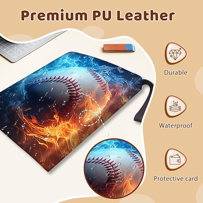 900 Pockets Baseball Card Binder, Trading Card Storage Album with 50 Removable Sleeves, Double Sided Pocket Zipper Binder for Game Cards, Christmas Birthday Gifts for Collector's Album