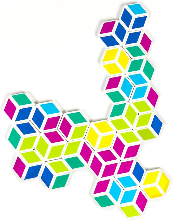 Mobi Stello Color Matching Game - Family Friendly Tile Matching Game, Colorful Plastic Tiles Learning Activities for Ages 5 and Up, 48 Tiles and More Than 5 Ways to Play for 1-4 Players