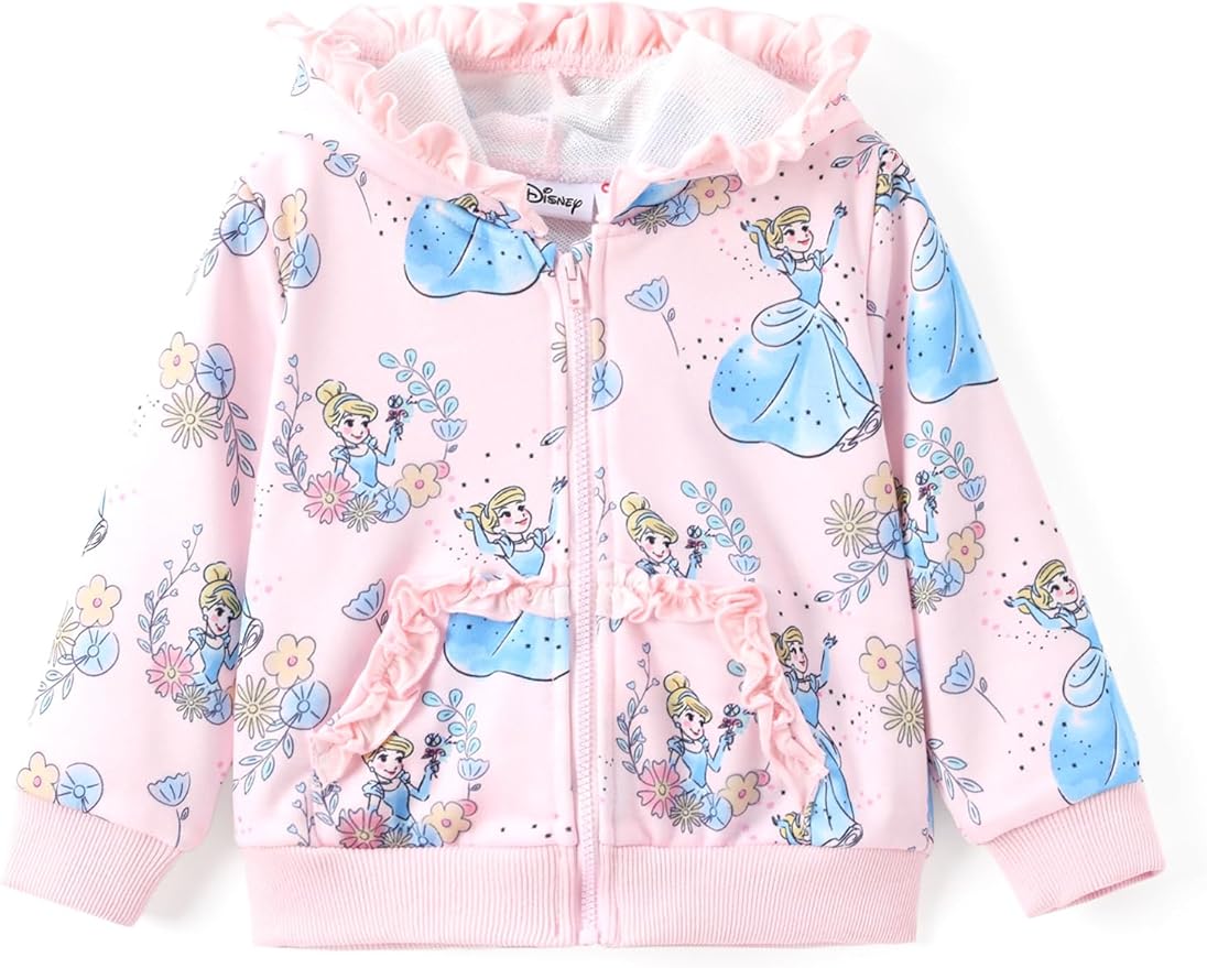 Disney Frozen Stitch Princess Minnie Mickey Spiderman Girls/Boys Zip Up Hoodie Fall Zipper Sweatshirt Jacket Toddler-Big Kid
