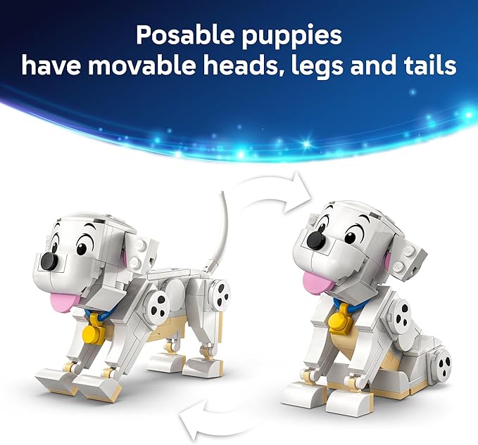 LEGO Disney Lucky & Penny 101 Dalmatians Puppies Building Toys - Pretend Play Set for Girls & Boys, Ages 6+ - Learning and Educational Toy - Gift for Christmas - 43271