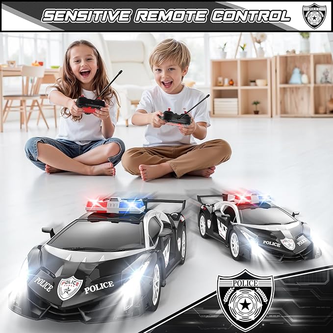 Growsland Remote Control Car Rc Cars for Boys 4-7 8-12, Kids Car Toys for Boys with Cool Flashing Light, Vehicle Hobby Race Cars Toys for Boy Girls Ages 4-6 5-7 6-8 8-12 Birthday Gift