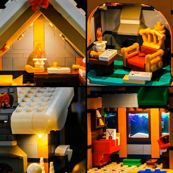 BrickBling LED Light Compatible with Lego Santa's Post Office, Christmas Décor Lights Compatible with Lego 10339, Holiday Lighting Kit-Not Included The Model (Classic Version Light)