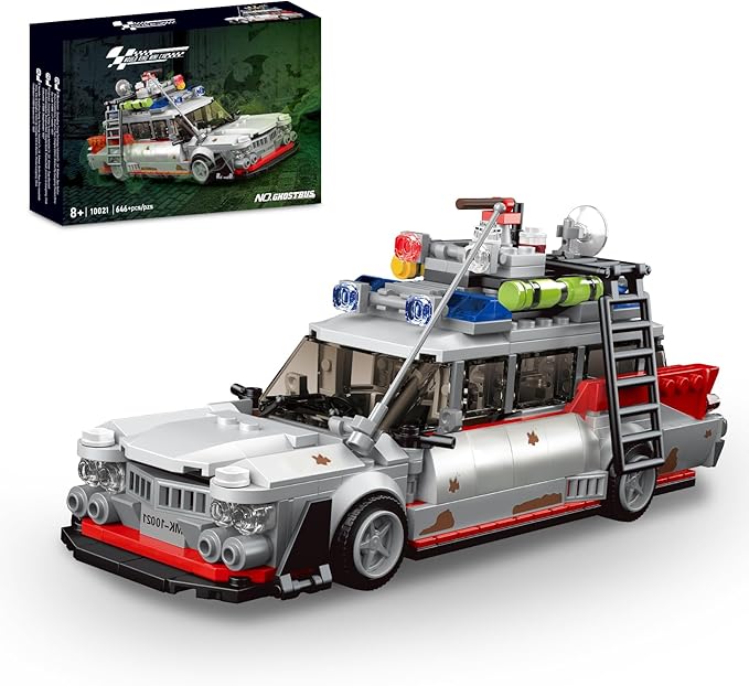 Ghost Car ECTO-1 Building Blocks Kit for Adults, Compatible with Lego Speed, Race Vehicle Building Toy for Kids Boys 8-14, Creative Christmas Birthday Gift for Ghost Bus Movie Fans (646 PCS)