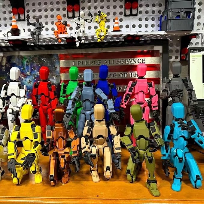 2025 New Assembly Completed-Titan 13 Action Figure,Dummy Robot 13 Action Figures Set,3D Printed Multi-Jointed Action Figures,Nova 13 Action Figure for Collectors Desktop Decorations(Black)