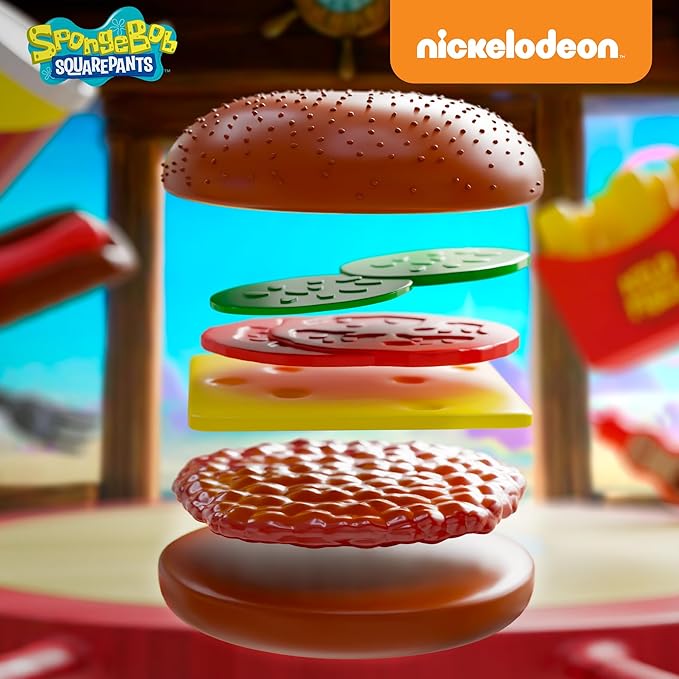 Spongebob Squarepants Kids Grill Playset - Toy Kitchen Sets with Cooking Toys, Kitchen Playset for Kids Ages 6-10, and Pretend Play Kitchen