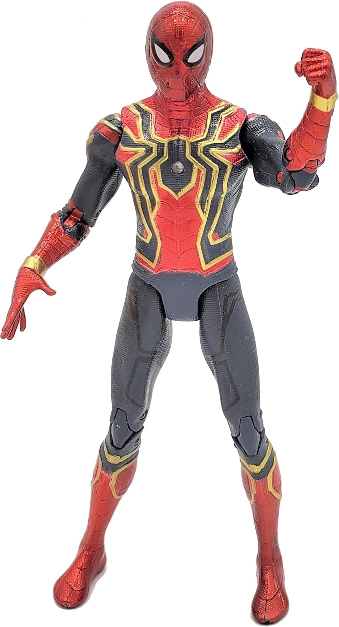 Premium SpiderMan Action Figure with LED in Iron Spider Costume