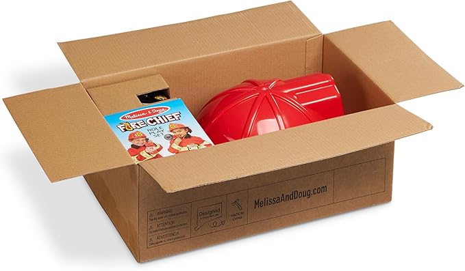 Melissa & Doug Fire Chief Role Play Costume Dress-Up Set, Pretend Play Firefighter Outfit with Realistic Accessories for Kids and Toddlers Ages 3+