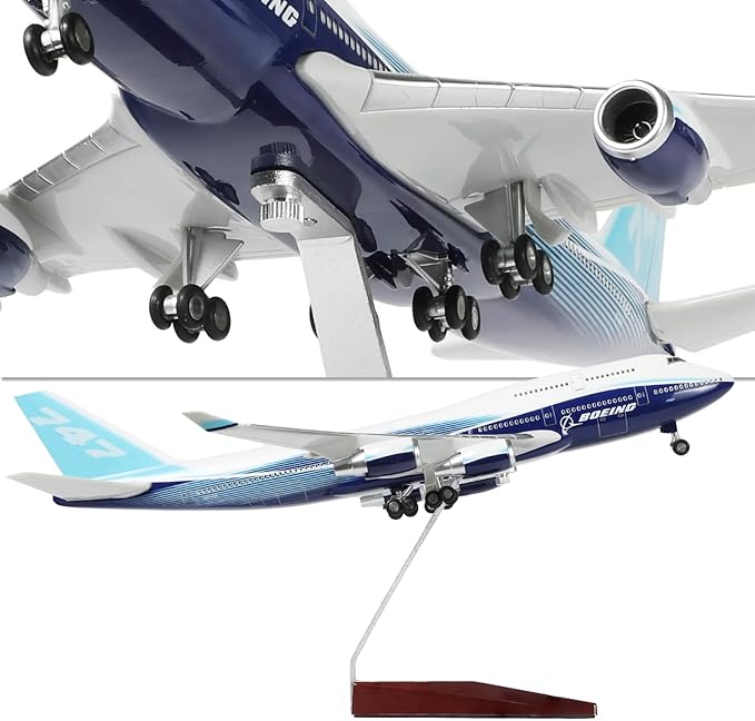1/200 747 Dreamliner Model Plane for Boeing 747 Model Airplane with Stand (14 in-L) Resin Airplane for Adult Aviation Creative Gifts, Tabletop Collection Display