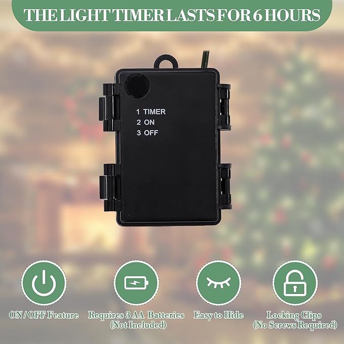 3FT Prelit Artificial Christmas Tree with Lights, 3 Foot Artificial Christmas Tree with Snowflake Base, 78 LED Prelit Christmas Tree, Battery Operated, Timer, Easy Assembly, Winter Holiday Decor