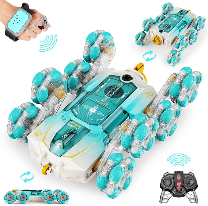 8WD Gesture Sensing RC Stunt Cars - Gifts for Boys Girls 8-12 Year Old 8 wheels Remote Control Transform 2.4Ghz Hand Controlled Drift Car Birthday Toys Gifts Ideas for Kids Age 8 9 10 11 12+ yr